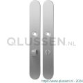 GPF Bouwbeslag RVS 1100.70 XL WC63/8 normaal langschild XL afgerond enkelverend 282x40x8,5 mm WC63/8 normale knop RVS geborsteld GPF110070885