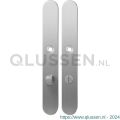 GPF Bouwbeslag RVS 1100.70 XL WC72/8 normaal langschild XL afgerond enkelverend 282x40x8,5 mm WC72/8 normale knop RVS geborsteld GPF110070886