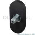 GPF Bouwbeslag ZwartWit 1104.61.0400 ovaal Click rozet 70x32x10 mm met vastgelaste knopvastzetter zwart GPF1104610400