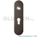 GPF Bouwbeslag Anastasius 1110.A1L PC55 deurkruk gatdeel linkswijzend kortschild afgerond 169x46x8,5 mm PC55 Dark blend GPF1110A10232