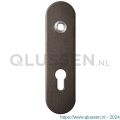 GPF Bouwbeslag Anastasius 1110.A1L PC72 deurkruk gatdeel linkswijzend kortschild afgerond 169x46x8,5 mm PC72 Dark blend GPF1110A10242