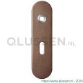 GPF Bouwbeslag Anastasius 1110.A2R BB56 deurkruk gatdeel rechtswijzend kortschild afgerond 169x46x8,5 mm BB56 Bronze blend GPF1110A20301