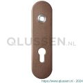 GPF Bouwbeslag Anastasius 1110.A2R PC72 deurkruk gatdeel rechtswijzend kortschild afgerond 169x46x8,5 mm PC72 Bronze blend GPF1110A20342