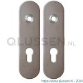 GPF Bouwbeslag Anastasius 1110.A3 PC72 kortschild afgerond enkelverend 169x46x8,5 mm PC72 Mocca blend GPF1110A30142