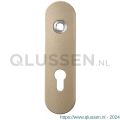 GPF Bouwbeslag Anastasius 1110.A4L PC72 deurkruk gatdeel linkswijzend kortschild afgerond 169x46x8,5 mm PC72 Champagne blend GPF1110A40242