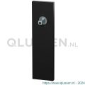 GPF Bouwbeslag ZwartWit 1115.61.401 BB56 kortschild rechthoekig 170x46x8 mm BB56 met vastgelaste knopvastzetter zwart GPF1115610401