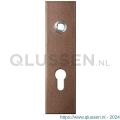 GPF Bouwbeslag Anastasius 1115.A2R PC72 deurkruk gatdeel rechtswijzend kortschild rechthoekig 169x46x8,5 mm PC72 Bronze blend GPF1115A20342