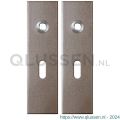 GPF Bouwbeslag Anastasius 1115.A3 BB56 kortschild rechthoekig enkelverend 169x46x8,5 mm BB56 Mocca blend GPF1115A30101