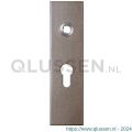 GPF Bouwbeslag Anastasius 1115.A3L PC55 deurkruk gatdeel linkswijzend kortschild rechthoekig 169x46x8,5 mm PC55 Mocca blend GPF1115A30232