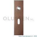 GPF Bouwbeslag Anastasius 1115.A2R BB56 deurkruk gatdeel rechtswijzend kortschild rechthoekig 169x46x8,5 mm BB56 Bronze blend GPF1115A20301