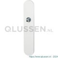 GPF Bouwbeslag ZwartWit 1120.62.411 BB72 langschild afgerond 220x40x8 mm BB72 met vastgelaste knopvastzetter wit GPF1120620411