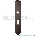 GPF Bouwbeslag Anastasius 1120.A1L PC55 deurkruk gatdeel linkswijzend langschild afgerond 218x40x8,5 mm PC55 Dark blend GPF1120A10232