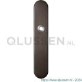 GPF Bouwbeslag Anastasius 1120.A1R blind deurkruk gatdeel rechtswijzend langschild afgerond 218x40x8,5 mm blind Dark blend GPF1120A10300