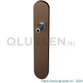 GPF Bouwbeslag Anastasius 1120.A2.401 BB56 langschild afgerond 220x40x8 mm BB56 met vastgelaste knopvastzetter Bronze blend GPF1120A20401