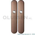 GPF Bouwbeslag Anastasius 1120.A2 blind langschild afgerond enkelverend 218x40x8,5 mm blind Bronze blend GPF1120A20100