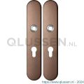 GPF Bouwbeslag Anastasius 1120.A2 PC55 langschild afgerond enkelverend 218x40x8,5 mm PC55 Bronze blend GPF1120A20132