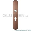 GPF Bouwbeslag Anastasius 1120.A2L PC55 deurkruk gatdeel linkswijzend langschild afgerond 218x40x8,5 mm PC55 Bronze blend GPF1120A20232