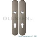 GPF Bouwbeslag Anastasius 1120.A3 PC72 langschild afgerond enkelverend 218x40x8,5 mm PC72 Mocca blend GPF1120A30142