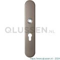 GPF Bouwbeslag Anastasius 1120.A3L PC55 deurkruk gatdeel linkswijzend langschild afgerond 218x40x8,5 mm PC55 Mocca blend GPF1120A30232