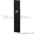 GPF Bouwbeslag ZwartWit 1125.61.401 BB56 langschild rechthoekig 220x40x8 mm BB56 met vastgelaste knopvastzetter zwart GPF1125610401