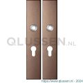 GPF Bouwbeslag Anastasius 1125.A2 PC55 langschild rechthoekig enkelverend 218x40x8,5 mm PC55 Bronze blend GPF1125A20132