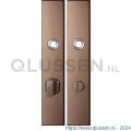 GPF Bouwbeslag Anastasius 1125.A2 WC72/8 groot langschild rechthoekig enkelverend 218x40x8,5 mm WC72/8 grote knop Bronze blend GPF1125A20872