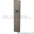 GPF Bouwbeslag Anastasius 1125.A3.400 blind langschild rechthoekig 220x40x8 mm blind met vastgelaste knopvastzetter Mocca blend GPF1125A30400