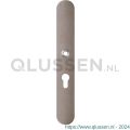 GPF Bouwbeslag Anastasius 1170.A3L PC55 deurkruk gatdeel linkswijzend langschild afgerond 282x40x8,5 mm PC55 Mocca blend GPF1170A30232