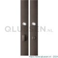 GPF Bouwbeslag Anastasius 1175.A1 WC72/8 groot langschild rechthoekig enkelverend 282x40x8,5 mm WC72/8 grote knop Dark blend GPF1175A10872