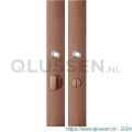 GPF Bouwbeslag Anastasius 1175.A2 WC63/8 groot langschild rechthoekig enkelverend 282x40x8,5 mm WC63/8 grote knop Bronze blend GPF1175A20863