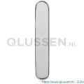 GPF Bouwbeslag RVS 1200.60 BB72 langschild afgerond 220x40x8 mm zonder krukgat BB72 RVS gepolijst GPF120060111