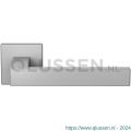 GPF Bouwbeslag RVS 1308.09-02 Zika deurkruk op vierkant rozet 50x50x8 mm RVS geborsteld GPF1308090100-02