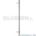 GPF Bouwbeslag RVS 9664.K1 deurgreep GPF15 verkropt 25x450/350 mm voetje 22 mm RVS geborsteld met enkel- en dubbelzijdige bevestiging GPF9664K1715