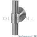 GPF Bouwbeslag RVS 3047.09-00 GPF3047.00 Hipi Deux+ kruisknop vast met knopvastzetter op rond rozet RVS 50x8 mm RVS geborsteld GPF3047090400-00