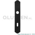 GPF Bouwbeslag Smeedijzer 6100.22L/R BB72 deurkruk gatdeel schild 238x41x4 mm BB72 links-rechtswijzend smeedijzer zwart GPF610022211