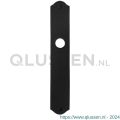 GPF Bouwbeslag Smeedijzer 6100.22L/R blind deurkruk gatdeel schild 238x41x4 mm blind links-rechtswijzend smeedijzer zwart GPF610022200