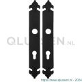 GPF Bouwbeslag Smeedijzer 6100.25 PC72 langschild 291x41x4 mm PC72 smeedijzer zwart GPF610025142