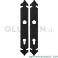 GPF Bouwbeslag Smeedijzer 6100.25 PC85 langschild 291x41x4 mm PC85 smeedijzer zwart GPF610025152