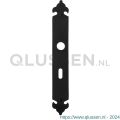 GPF Bouwbeslag Smeedijzer 6100.25L/R BB56 deurkruk gatdeel langschild 291x41x4 mm BB56 links-rechtswijzend smeedijzer zwart GPF610025201