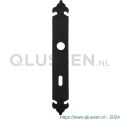 GPF Bouwbeslag Smeedijzer 6100.25L/R BB72 deurkruk gatdeel langschild 291x41x4 mm BB72 links-rechtswijzend smeedijzer zwart GPF610025211