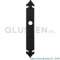 GPF Bouwbeslag Smeedijzer 6100.25L/R blind deurkruk gatdeel langschild 291x41x4 mm blind links-rechtswijzend smeedijzer zwart GPF610025200