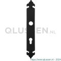 GPF Bouwbeslag Smeedijzer 6100.25L/R PC72 deurkruk gatdeel langschild 291x41x4 mm PC72 links-rechtswijzend smeedijzer zwart GPF610025242