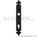 GPF Bouwbeslag Smeedijzer 6100.25L/R PC85 deurkruk gatdeel langschild 291x41x4 mm PC85 links-rechtswijzend smeedijzer zwart GPF610025252