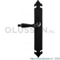 GPF Bouwbeslag Smeedijzer 6215.60L/R blind Muki deurkruk gatdeel op langschild 291x41x4 mm links-rechtswijzend smeedijzer zwart GPF6215600200-25