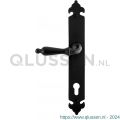 GPF Bouwbeslag Smeedijzer 6215.60L/R PC92 Muki deurkruk gatdeel op langschild 291x41x4 mm links-rechtswijzend smeedijzer zwart GPF6215600262-25