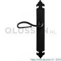 GPF Bouwbeslag Smeedijzer 6260.60L blind Lumi deurkruk gatdeel op langschild 291x41x4 mm linkswijzend smeedijzer zwart GPF6260600200-25