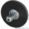 GPF Bouwbeslag ZwartWit 8100.05.400 rozet rond 50x6 mm met vastgelaste knopvastzetter zwart GPF810005400