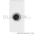 GPF Bouwbeslag ZwartWit 8826.41 beldrukker rechthoekig 70x32x10 mm met zwarte button wit GPF882641400