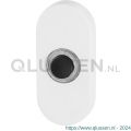 GPF Bouwbeslag ZwartWit 8826.44 beldrukker ovaal 70x32x10 mm met zwarte button wit GPF882644400