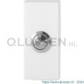 GPF Bouwbeslag ZwartWit 8827.41 beldrukker rechthoekig 70x32x10 mm met RVS button wit GPF882741400